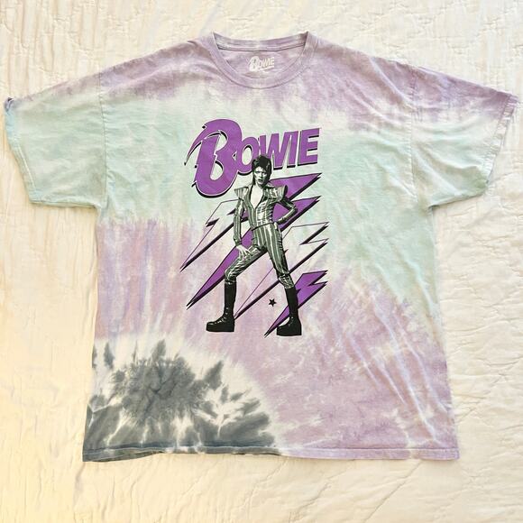 David Bowie Tie-Dye Graphic Tee Unisex Oversized 3XL - Picture 1 of 5